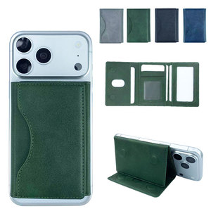 Classico Portacarte Magnetico in Pelle PU Verde per <span class=keywords><strong>iPhone</strong></span>, Stile Senza Tempo, Funzione Moderna, Porta <span class=keywords><strong>Foto</strong></span>/Documenti - Product Image 2