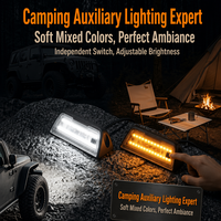 Luz LED Impermeable de 12V 24V para Toldo de Autocaravana, Montaje en Superficie, con Interruptor de Encendido/Apagado para Remolques y Caravanas