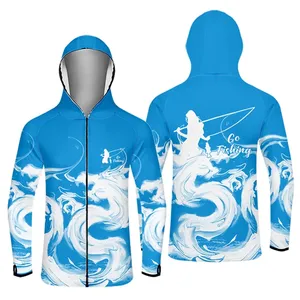 <span class=keywords><strong>Giacca</strong></span> Cardigan da Pesca Estiva - Protezione Solare UPF50 Impermeabile Polsini Regolabili Pannelli in Rete Traspirante per Pesca/Escursionismo/Attività all'Aperto - Product Image 4