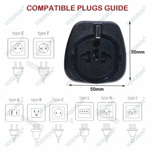 EE. UU. Europeo Schuko a tipo M Sudáfrica enchufe convertidor adaptador de viaje - Product Image 6