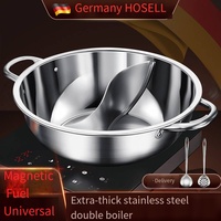 Marmite professionnelle innovante en acier inoxydable, ensemble de cuisson fiable avec couvercle en verre et compatible lave-vaisselle