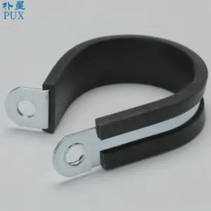不同尺寸黑色橡胶的P型橡胶衬里电缆夹R型软管夹