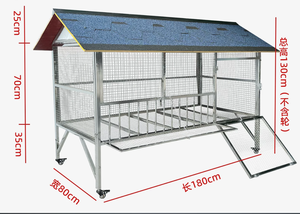 Jaula para Pollos de Acero Inoxidable, Reforzada, Grande, para Interiores y Exteriores, Balcón, Cría Familiar, Caja Simple, Duradera y Fácil de Usar - Product Image 2