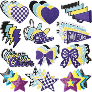 <span class=keywords><strong>Patches</strong></span> de Bordado Temáticos para o Dia de Jogo, Apliques Termocolantes, <span class=keywords><strong>Patches</strong></span> Decorativos Modernos DIY para Roupas, Jeans e Mochilas - Product Image 1