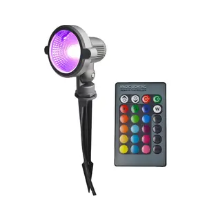 新型防水COB 220V 110V 12V草坪户外LED Spike Light 3W 5W 7 9W道路景观LED庭院灯