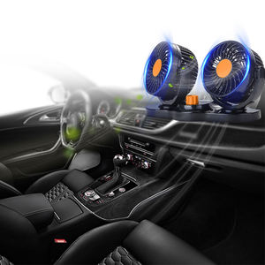 Ventilateur de voiture électrique portable à double tête, <span class=keywords><strong>vente</strong></span> chaude, 12V/24V, vent puissant, faible bruit, universel pour voitures, camions et fourgonnettes - Product Image 3