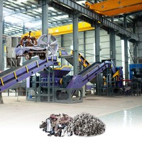 Vente directe usine : Ligne de recyclage pour le broyage et le concassage de vélos usagés, coques de voitures, châssis, cadres, métaux mixtes, acier et fer