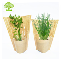 Sacs en papier Kraft biodégradables, sachets d'emballage de légumes réutilisables, pour bpp, lot de 3 pièces