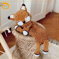 Poupée en crochet musulmane faite à la main, poupée animale en tricot doux, jouet en peluche islamique pour bébé, cadeau de l'Aïd, cadeau d'anniversaire, décoration de chambre d'enfant
