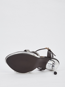 2025 Fashion Rhinestone High Heels Simple and Versatile Summer Solid Color Stiletto High Heel Open Toe <b>Sandals</b> Women - Product Image 5