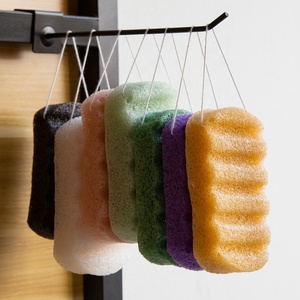 Gloway – éponge de bain pour le corps en <span class=keywords><strong>Konjac</strong></span>, 100% naturel, Rectangle à base de plantes, charbon de bois noir, 7 couleurs au choix, offre spéciale - Product Image 2