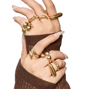 Direkt vom Hersteller Hochwertiger 18K Vergoldeter Edelstahl Schlangenring Hochwertiger Offener Fingerring für Damen Individuelles Logo Möglich - Product Image 2