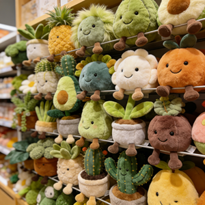 Jouets en peluche de haute qualité, personnalisés, en forme d'ananas, d'avocat et de cactus, en pot, pour boîte cadeau de festival - Product Image 1