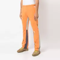 2022 कस्टम खड़ी पुरुषों भड़कना पंत कपास ऊन सबसे अच्छा गुणवत्ता भड़क ट्रैक पैंट पुरुषों भित्तिचित्र छप पेंट स्याही पैंट