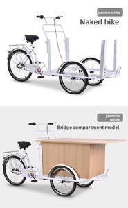 DomeRide Vélo à <span class=keywords><strong>3</strong></span> <span class=keywords><strong>roues</strong></span> professionnel personnalisé pour adultes avec cadre en acier et freins à disque, chariot de nourriture/collations, conception inversée - Product Image 5