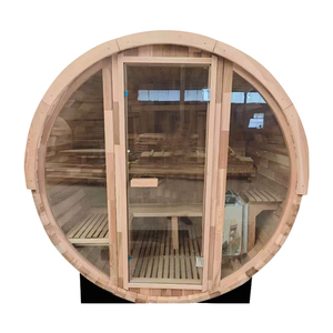 Sauna tonneau extérieur pour 4 personnes de bonne qualité à installation facile avec bardeaux d'asphalte - Product Image 6