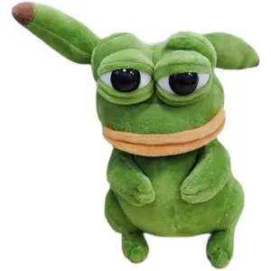 Megan Cosplay Sad Frog Pepe Stuffed Toys 23cm Kawaii Room Decor Stitch Doll Halloween Gift