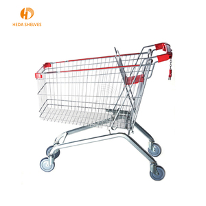 ยุโรปสไตล์ขายส่งโครเมี่ยมโลหะซูเปอร์มาร์เก็ตรถเข็นรถเข็น - Product Image 2
