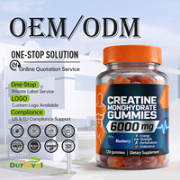 Gummies de créatine de haute qualité avec créatine monohydrate, mélanges personnalisés, marque privée, service OEM ODM, certifiés HACCP, NSF, GMP, ISO