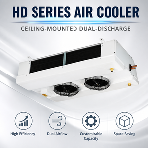 Evaporatore d'aria a doppia scarica CRYOMAX serie HD industriale a soffitto per <span class=keywords><strong>impianti</strong></span> <span class=keywords><strong>di</strong></span> <span class=keywords><strong>refrigerazione</strong></span> <span class=keywords><strong>di</strong></span> celle frigorifere commerciali - Product Image 1