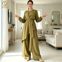 Großhandel Custom Abaya Türkei Damen Islamische Kleidung Luxus Chiffon Rüschen ärmel Abaya Frauen Muslim Kleider Dubai Abaya