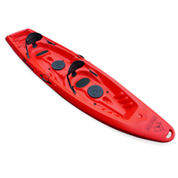 Ventes directes d'usine HDPE s'asseoir sur le dessus deux personnes Tandem HDPE Kayak Canoë Touring Sea Double Canoë Bateau