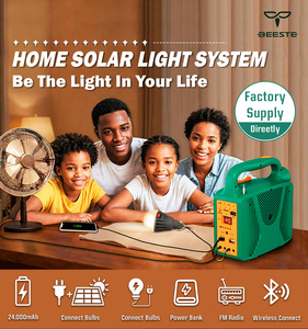 ระบบพลังงานแสงอาทิตย์แบบพกพา แบตเตอรี่ 76.8Wh วิทยุ FM รับพลังงานแสงอาทิตย์ 60W ไฟ LED สำหรับบ้านแบบออฟกริด - Product Image 2
