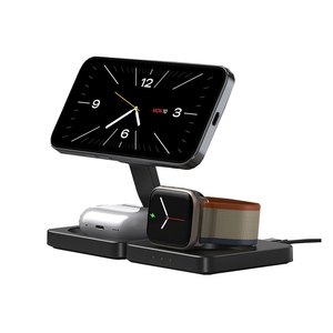 M9 3 in 1 15w Fast Wireless Magnetic Folding <strong>Charger</strong> for Smartphone Earbuds Watch Wireless <strong>Charger</strong> 3 in One - Product Image 5