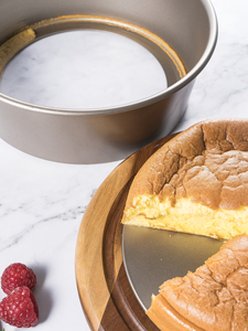 Moule à gâteau rond en acier au carbone de 8 pouces avec fond <span class=keywords><strong>amovible</strong></span> et surface antiadhésive pour chiffon cake, mousse, cheesecake et pain - Product Image 6