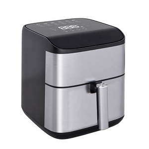 <span class=keywords><strong>Friggitrice</strong></span> <span class=keywords><strong>ad</strong></span> <span class=keywords><strong>Aria</strong></span> Smart da 4L in Acciaio Inossidabile, Design Moderno Quadrato, per Cucina Sana Domestica: Bistecche, Pollo, Torte - Product Image 3