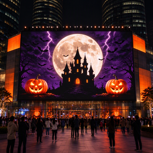 Écran LED extérieur P6 étanche IP65 pour <span class=keywords><strong>compte</strong></span> à <span class=keywords><strong>rebours</strong></span> d'Halloween, idéal pour les centres commerciaux, les façades et la publicité commerciale des fêtes - Product Image 1