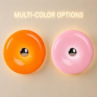 Lampe murale moderne en forme de donut, tactile, à intensité variable, LED blanc chaud, lumière d'ambiance pour la décoration de la chambre à coucher et du salon