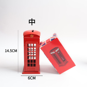 Hucha Metálica con Forma de Cabina Telefónica Roja de Londres, Estilo Británico, Decoración para el Hogar, Recuerdo, Regalo, 3 Tamaños Disponibles - Product Image 5