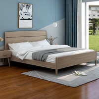 125503 Quanu Simple Design Ensemble de lit en bois 1.8M Lit simple en bois avec tiroir soulever le cadre de lit avec rangement
