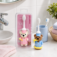 Brosse à dents manuelle ergonomique légère pour enfants, en plastique PBT souple, sans BPA, pour soins dentaires à domicile – Meilleure vente