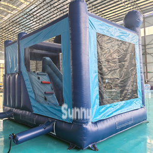 Castillo Inflable Personalizado con Temática Azul de la <span class=keywords><strong>Película</strong></span> Moana, Tobogán Inflable Combinado para Niños, Casa de Brinco Inflable para Fiestas - Product Image 6
