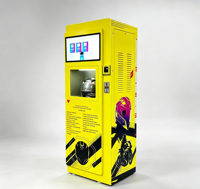 Distributeur automatique de nettoyage de casques en acier inoxydable avec écran tactile 21,5 pouces, compatible ADA, paiement par carte de crédit et retour de monnaie, UV