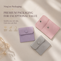 Pochette cadeau en microfibre avec logo personnalisé en relief pour l'emballage de bijoux, mariage, recyclable, couleurs personnalisées disponibles