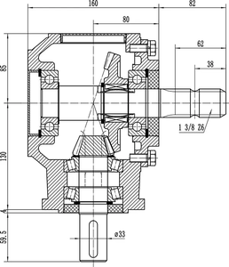 Boîte <span class=keywords><strong>de</strong></span> vitesse <span class=keywords><strong>de</strong></span> <span class=keywords><strong>transmission</strong></span> <span class=keywords><strong>de</strong></span> machines agricoles d'approvisionnement pour le coupeur rotatif - Product Image 2