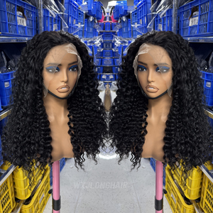 250% Dichtheid 40 Inch Krullende Deep Wave Braziliaans Echt Haar Lace Front Pruiken met Transparante HD voor Kantloze Natuurlijke Zwarte Kleur - Product Image 4