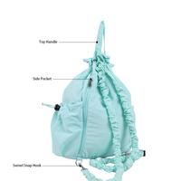 Sac à bandoulière léger en nylon avec cordon de serrage, convertible en sac à dos multi-usage, imperméable, grande capacité en polyester, vente en gros d'usine pour femmes