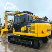 Excavatrice hydraulique Komatsu PC130 d'occasion, poids de la machine 13 tonnes, puissance 78 kW, moteur d'origine bien inspecté, équipement de terrassement