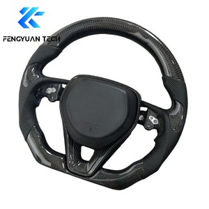 Volante de Fibra de Carbono Forjado con Cuero y Alcántara Personalizado para Toyota <span class=keywords><strong>Corolla</strong></span> E210 Gen Camry SE <span class=keywords><strong>LE</strong></span> Levin Avalon 2018 2020 - Product Image 4