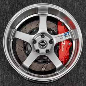 Jantes de course ROC en gros, 15, <span class=keywords><strong>16</strong></span>, 17, 18 <span class=keywords><strong>pouces</strong></span>, en alliage, 5 branches, style JDM, entraxes 4x100, 5x100, 5x114.3, jantes à <span class=keywords><strong>d</strong></span>éport profond, technologie Flow Forming - Product Image 5
