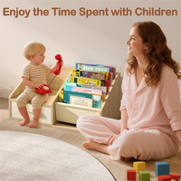 Banc bibliothèque pour enfants, bibliothèque d'angle, organisateur de rangement pour tout-petits, bibliothèque pour enfants avec tiroir pour chambre à coucher, crèche