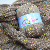 Hilo Acrílico 100% con Puntos de Colores Variados para Tejer Suéteres, Bufandas, Abrigos, Gorros, Hilo de Algodón para Bebés