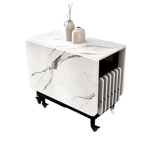 Foldable Rectangular Dining <b>Table</b> With Chairs Set For <b>Small</b> Homes And Apartments Modern Minimalist Design - Product Image 3