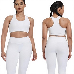 Women Seamless Performance <b>Leggings</b> <b>Tummy</b> <b>Control</b> High Support Sports Bra Stretch Fitness <b>Gym</b> Training Workout Activewear Set - Product Image 1