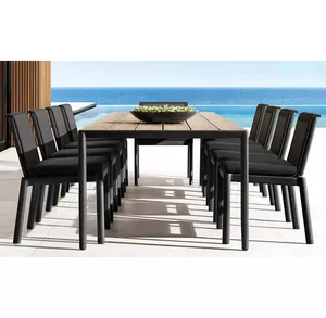 Muebles exteriores de aluminio, mesa y sillas, patio, juego de comedor al aire libre, gran oferta