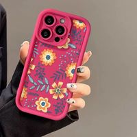 Coques de Téléphone Antichoc Luxe Fleurs pour iPhone 17 Air 16 15 Plus Pro Max 14 13 12 11 X – Housse de Protection Arrière Anti-chute